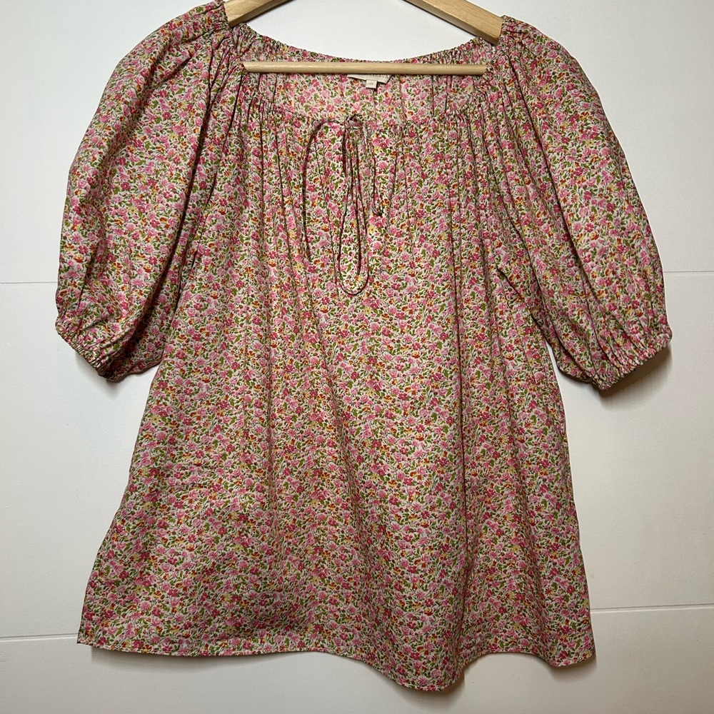 ANN MASHBURN Liberty of London Floral Pink Blouse